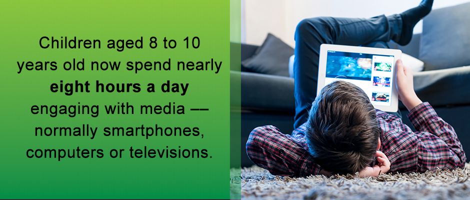 Children Aged 8-10 Spend Nearly 7 Hours A Day Engaging With Media