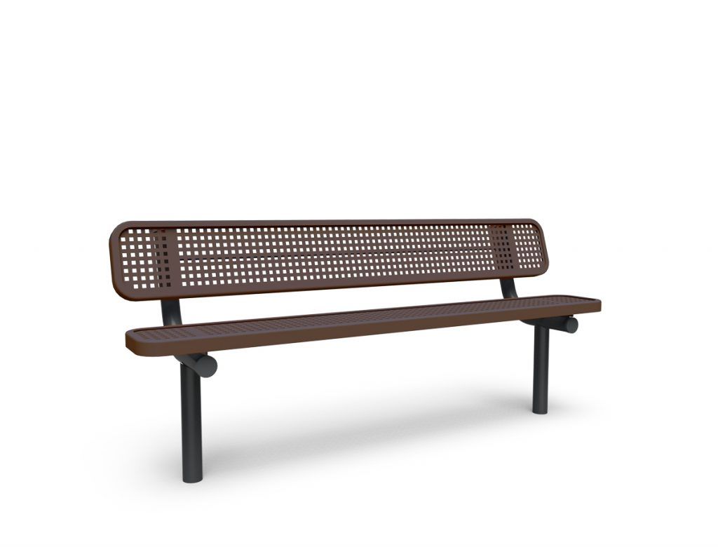 Contemporary 6 Foot In Ground Brown Bench