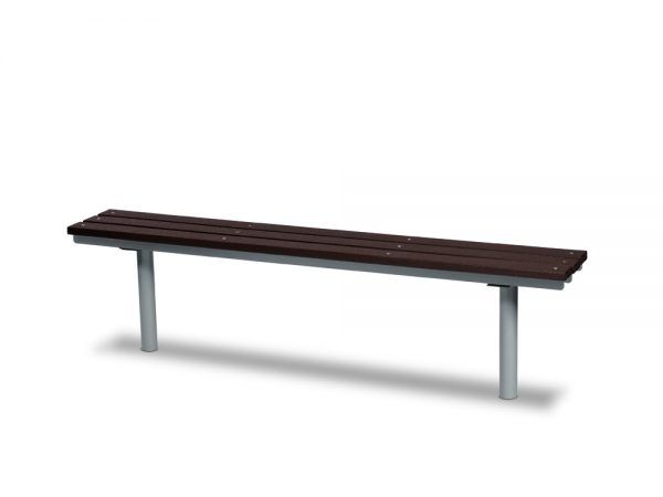 6' Recycled Plastic Plank Bench without Back - In-ground (MRGV304G)