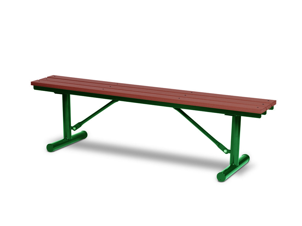 6' Recycled Plastic Plank Bench without Back - Portable (MRGV302G)
