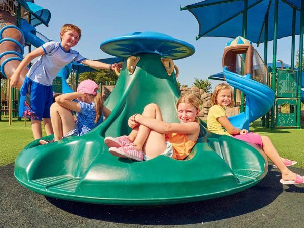 Kids Outdoor Spin Seesaw 360 Degrees Of Spinning Playground Toddler Fun Play 