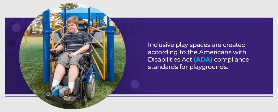 Boy in wheelchair on playground