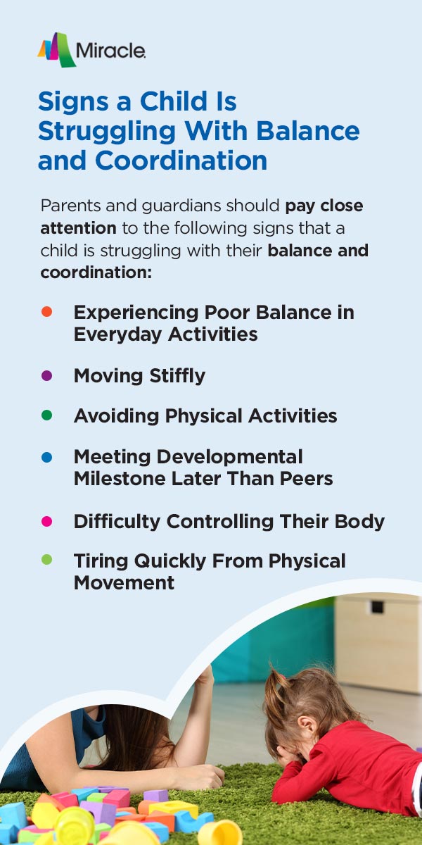 Signs a Child is Struggling with Balance and Coordination