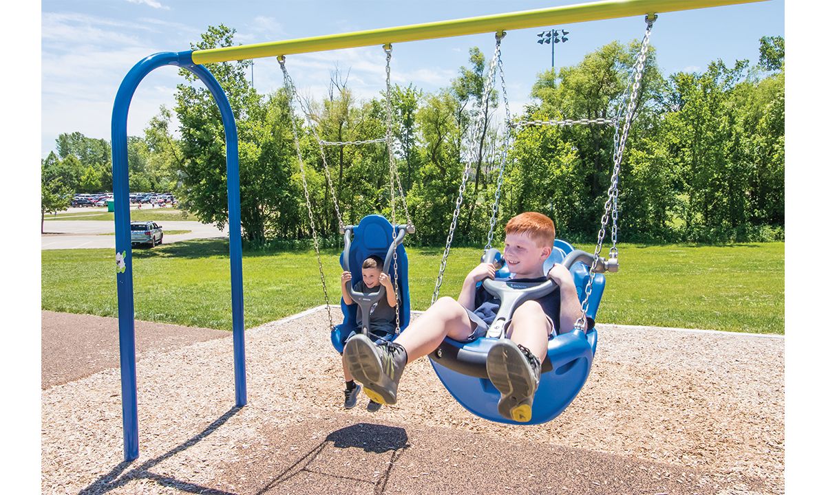 Inclusive Swing Seat At Park Playground