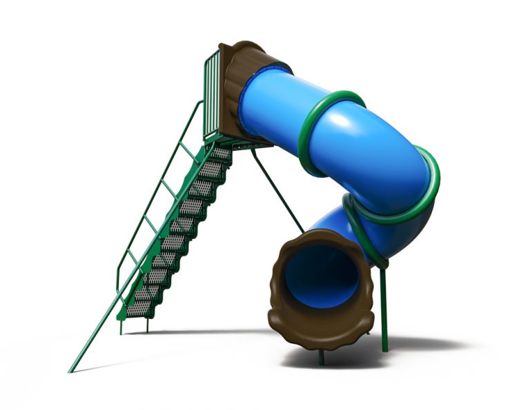 315° Funnel Tunnel Slide w/ PVC Steps Miracle Recreation