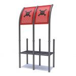 Curved Shade Roof with Skull & Crossbones