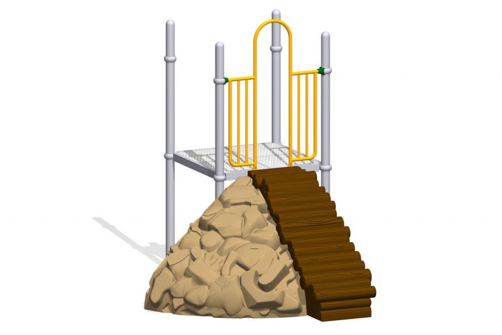 Log Climber with Rock Climber Right