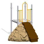 Log Climber with Rock Climber Right