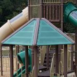 Pentagon Roof with Mesh Steel Panels