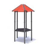 Pentagon Roof with Mesh Steel Panels