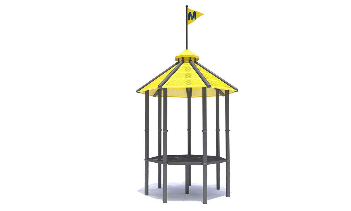 Cupola Top for Heptagon Roof with Flag Pole